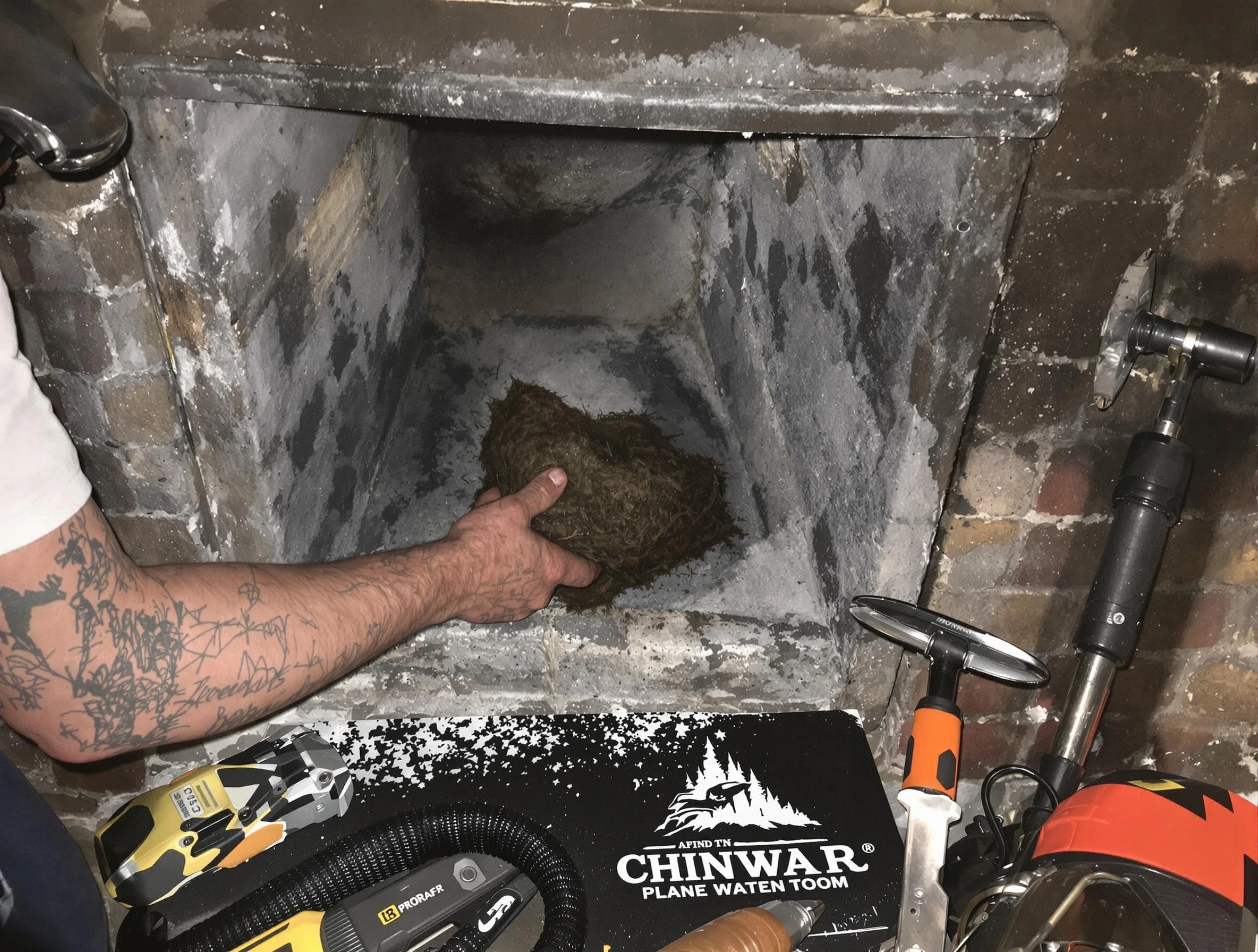 Carnot-Moon Chimney Sweep safely removing debris and screening chimney in Carnot-Moon, PA