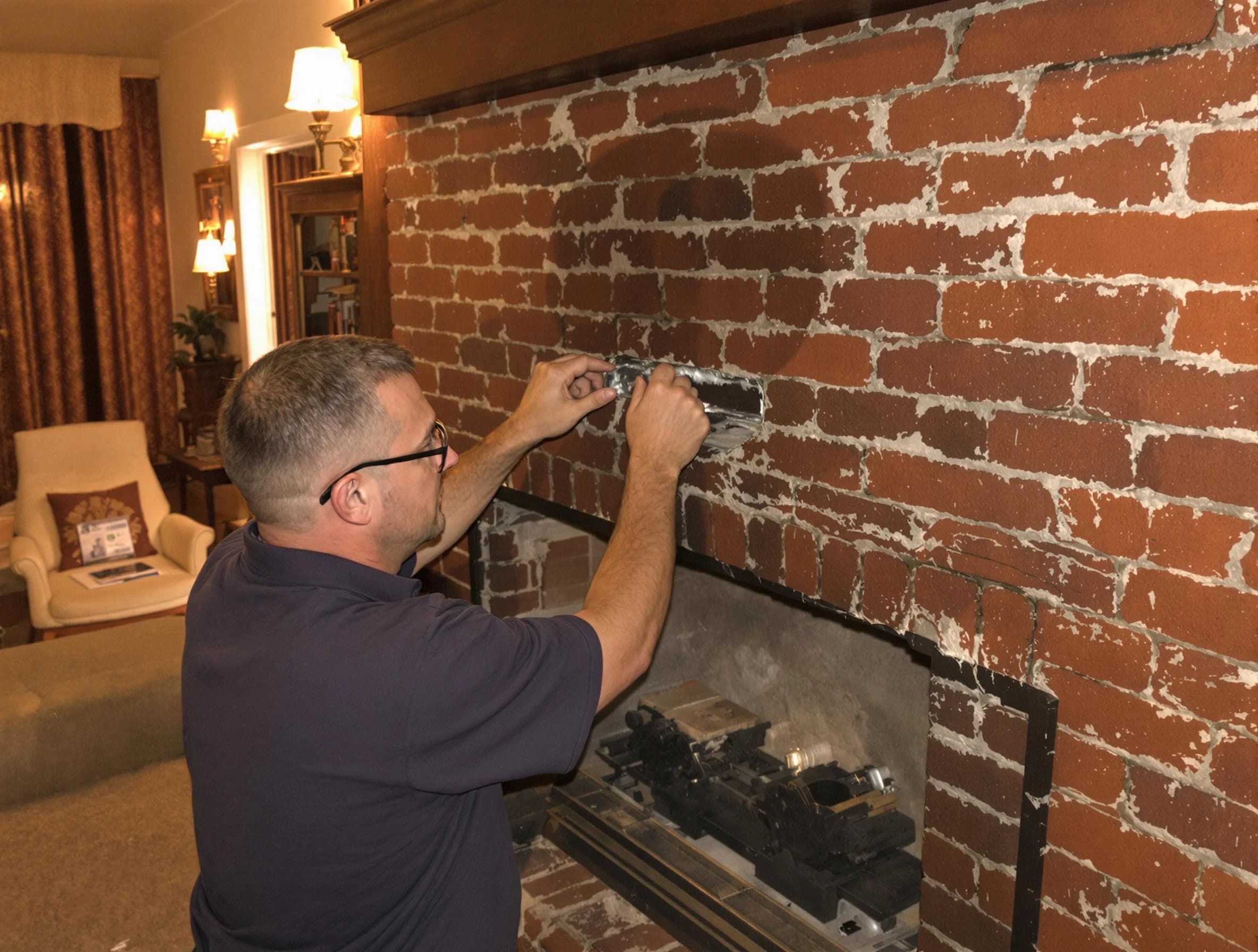 Carnot-Moon Chimney Sweep expert fixing a fireplace in Carnot-Moon, PA