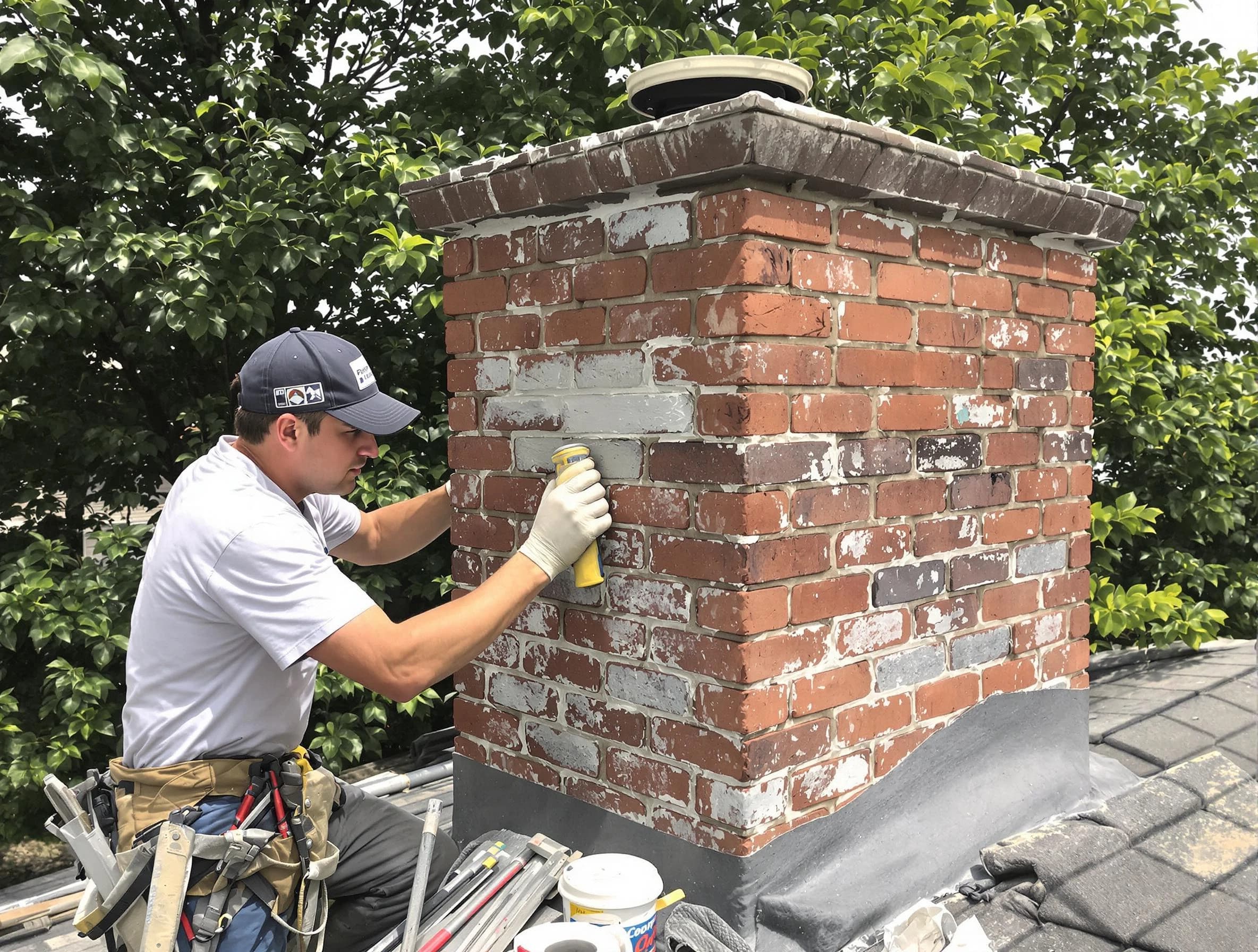 Carnot-Moon Chimney Sweep restoring an aging chimney in Carnot-Moon, PA