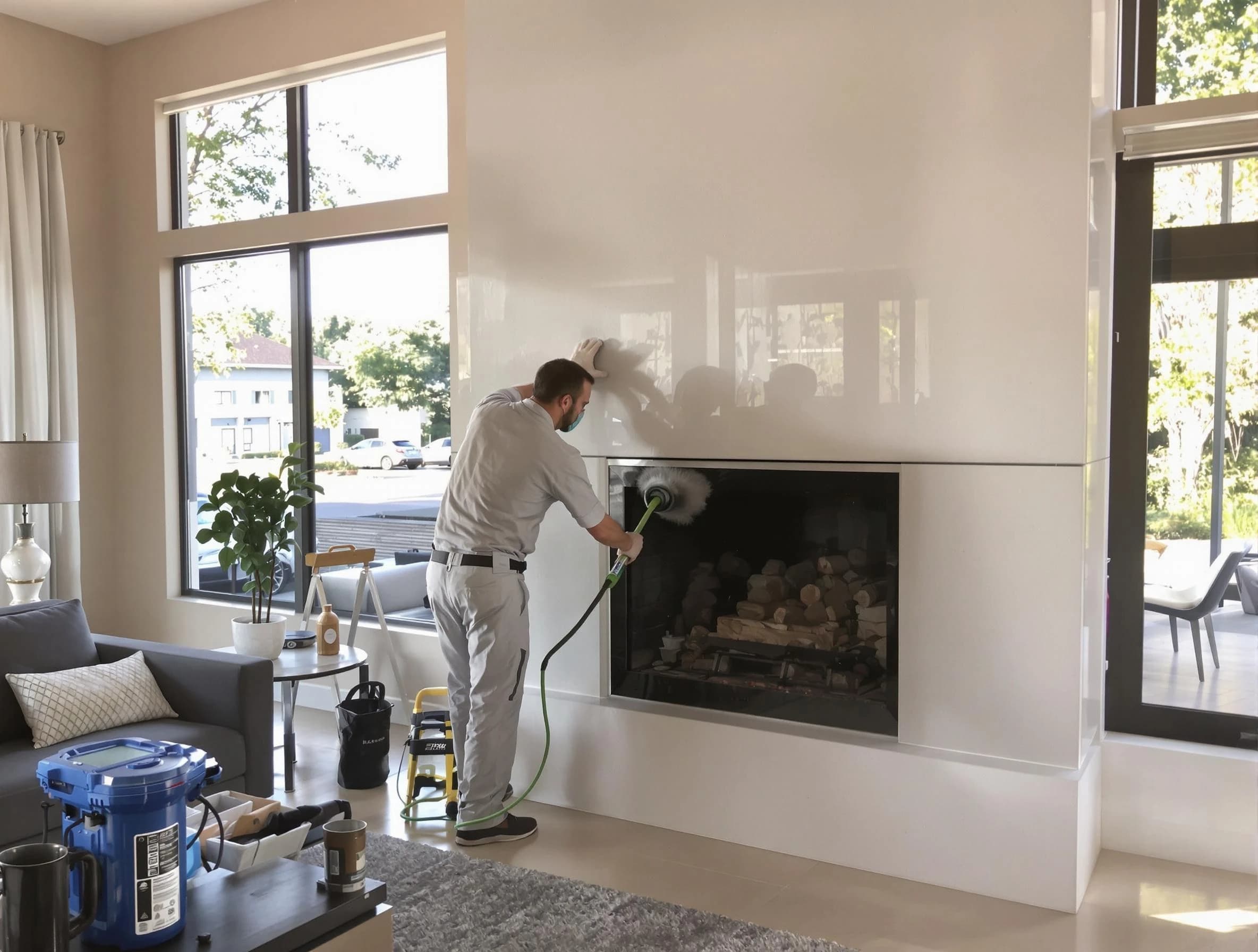 Carnot-Moon Chimney Sweep performing thorough soot removal in Carnot-Moon, PA